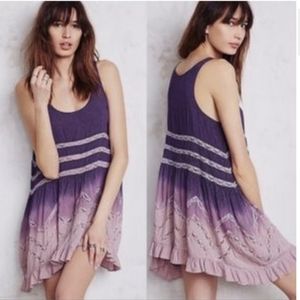 Purple ombre trapeze slip
